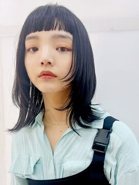 ニュアージュ 表参道 南青山(Nuage’) 小顔フェイスレイヤー【Nuage'】マチルダ外ハネボブワイドバング