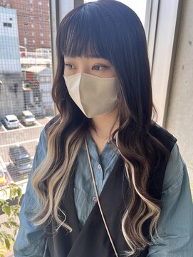 ガルボヘアー 名古屋栄店(garbo hair) #プルエクステ#インナーカラー#ベージュ#10代#20代#名古屋