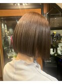 イメチェン/フルバング/似合わせカット/レッドブラウン/髪質改善
