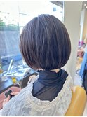 恵比寿おすすめ20304050代黒髪ショートボブ 前髪なし美容室