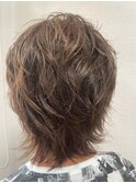 細メッシュ×グレイアッシュオンカラー