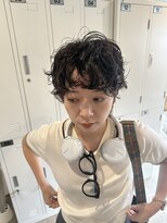 ホネン(honen)&nbsp;薬院【honen】ショートウルフのニュアンスパーマ＊