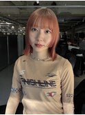 姫カットボブ×サーモンピンク
