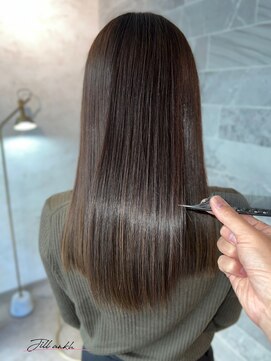 ジル アンク(Jill ankh) 《Jillankh 姫路駅前》オリーブベージュ　ダブルカラー　艶髪