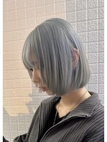 エイチ(H eitf)&nbsp;H【eitf】原宿.表参道/ブリーチカラー/ペールブルー/ハイトーン