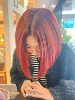 ディスアンドザット あびこ店(THIS&THAT)&nbsp;ボブ×ハイトーンカラー