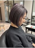 ラベンダーシャドールーツハイライトバレイヤージュ
