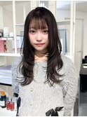 12186艶髪グレージュ髪質改善アッシュブラック韓国ストレート