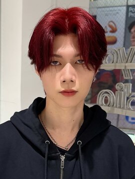 ノラ シブヤ(NORA) 【永田】ヨンジュン風ワインレッド×韓国センターパート