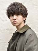 メンズ波巻きツイスパニュアンススパイラルスパイキーショート