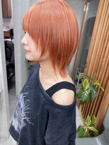 イルウィ(irwi)&nbsp;【トレンド】アプリコットオレンジカラー　くびれヘア