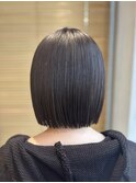 冬◎黒髪切りっぱなしボブ×小顔外ハネ20代30代