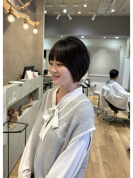 ルーク バイ ヘアーポケット(Luke by hair pocket) 丸みショートとマロンブラウン