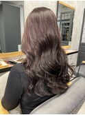 艶ピンクブラウンロング×ゆるカール