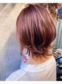 レイヤーカット くびれレイヤー ボブ マッシュショート 前髪