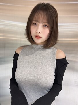 シー バイ ロンド 新宿(Sea by Lond) ココアベージュ×レイヤー[小顔/黒髪/オリーブグレー]