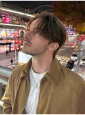 センターパート×ニュアンスパーマ