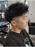 MEN’S HAIR/サーフカール/刈り上げセンターパート/新田