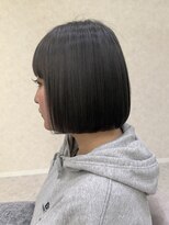 ロエン 西岡崎店(ROEN)&nbsp;ボブ、ブリーチオンカラー、ディープグレー