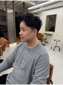 スパイキーショート×ツイストスパイラルパーマ