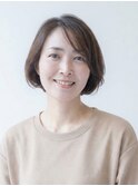 30代40代50代◎白髪染めリタッチカラーひし形ショートボブ西新井