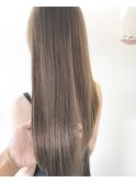 『透き通るロングヘア』アッシュベージュ&11種トリートメント