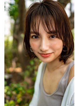 オースティン 錦糸町(AUSTIN) 大人かわいい前髪セシルカットココアブラウンフリンジウェーブ