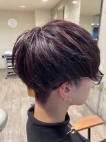 ヘアーアンドメイク ファット(Hair&Make PHAT) マッシュショートプラムブラックカラー10代20代30代