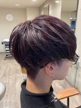 ヘアーアンドメイク ファット(Hair&Make PHAT) マッシュショートプラムブラックカラー10代20代30代