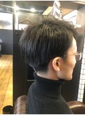 MEN'Sアッシュブラックセンターパート