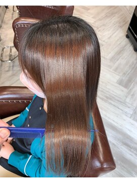 シャル 辻堂(shalu) 髪質改善縮毛矯正20代軟毛で広がりのある癖毛