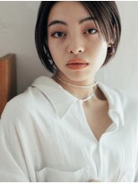 ダブル(W)&nbsp;ツヤ感たっぷりのまとまるショートボブ　ココアブラウン