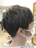 MEN'S HAIR  センターパート ツイストスパイラル コンマヘア