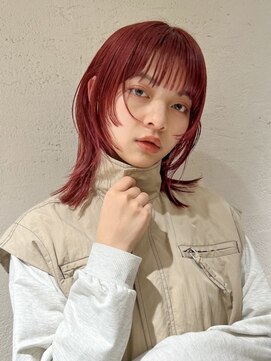 ルル 表参道(lulu.) 暖色カラー/暖色/オレンジ/ピンク/ボブ/重めカット