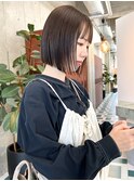 アゴボブ×オリーブグレージュ