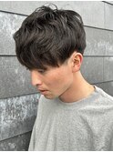メンズマッシュツーブロックシャドウパーマニュアンスパーマ眉毛