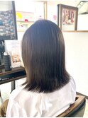 【orange大分市賀来】ミディアムスタイルアッシュグレージュ