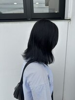 ビューティーサロン クロス(CROSS)&nbsp;韓国ヘア透け感/ネイビーブルーアッシュ/暗めカラー