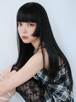 アルバム 銀座(ALBUM GINZA)&nbsp;黒髪ネビージュ小顔クレイヤー透明感カラー_F0202