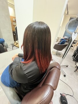 ハチマルハチ ナル 登戸店(808 nalu) 裾カラー/エンドカラー/ワインレッド/チェリーレッド