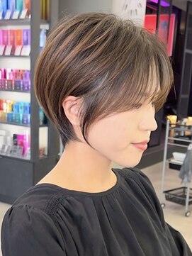 ブレス ヘアデザイン(BLESS hair design) 東静岡ショートボブくびれショートイルミナカラー顔周りレイヤー