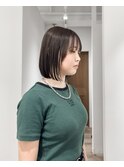 肩上ボブ / 切りっぱなし / アッシュベージュ
