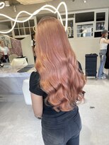 髪屋 紬 ピンクベージュ×ケアブリーチ