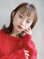 ギークス(GEEKS)&nbsp;【GEEKS渋谷】ブリーチなし/ピンクブラウン/オン眉/冬ヘア/小顔