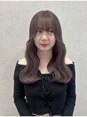 韓国ヘア/顔周りカット/レイヤーカット/ベージュ/ロング