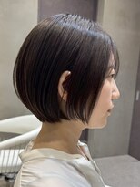 ソワネ 表参道(soigne) 表参道白髪ぼかしハイライトウルフショートボブグレージュ40代