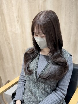 大人美人アッシュオリーブ韓国風巻きモテ髪ヨシンモリ