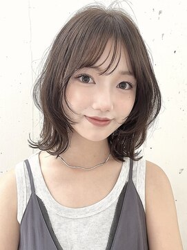 ファナ(fha-na) ☆大人かわいい ふわミディ 韓国ヘア シースルーバング☆