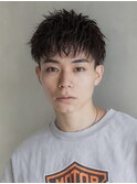 ベリーショート/ダークアッシュ/ルーズパーマ/短髪