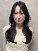 ルノン フィージュ(LUNON fieju)&nbsp;ダークパープルナチュラルショートミルクブラウンダウンバング